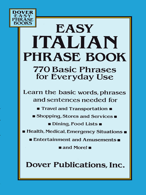 Title details for Easy Italian Phrase Book by Dover - Available